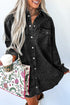 Loose H Line Raw Hem Denim T Shirt Dress